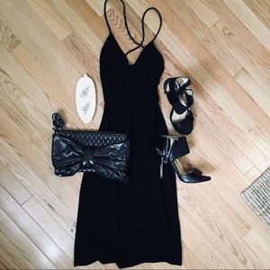 Backless Strappy Cowl Gown